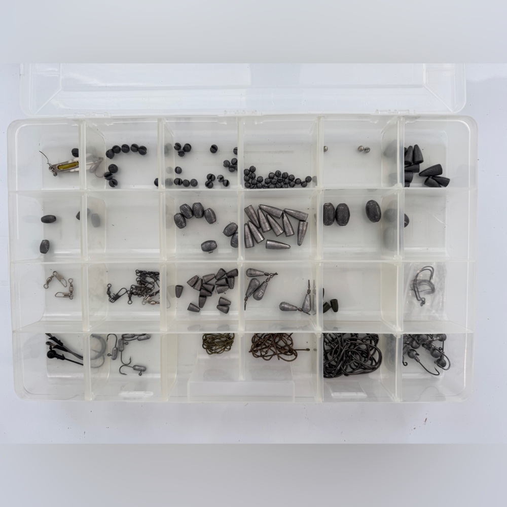 Fishing Weights & Terminal Tackle Bundle Sinkers, Bullet Weights, Swivels, Bass